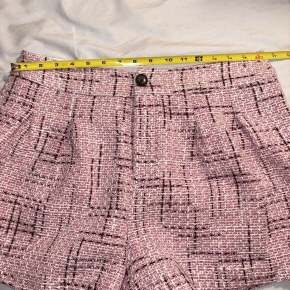 Maeve by Anthropologie Pink Plaid Shorts Women's Size 6 with pockets Perfect EUC - Picture 9 of 11